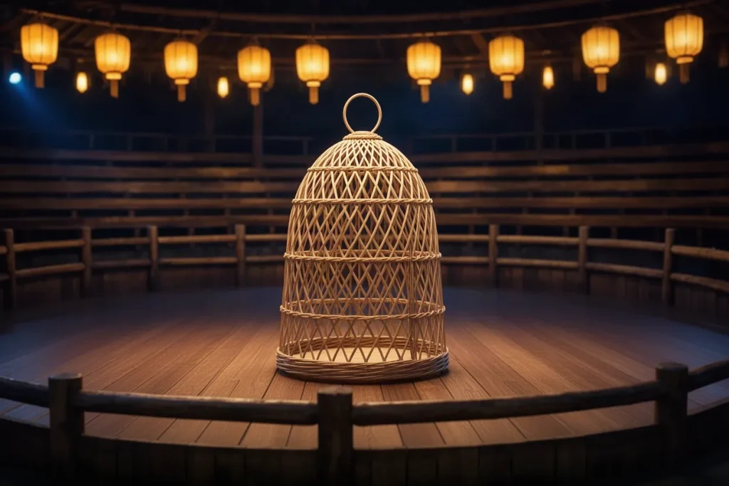 Ảnh minh hoạ lồng tre đan cho mục hỏi đáp đá gà SHBETSKY