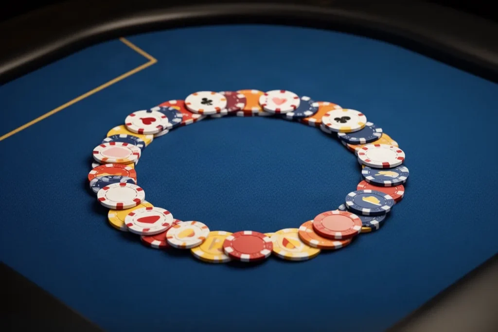 Ảnh minh hoạ vòng chip chia lượt cho mục luật chơi game bài SHBETSKY