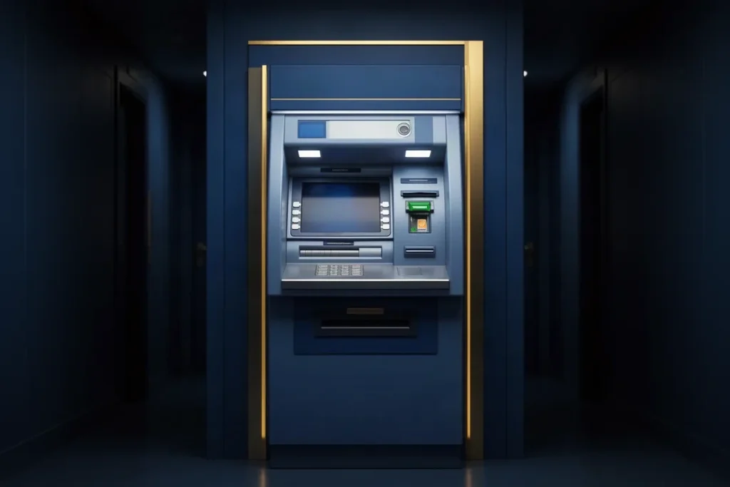 Ảnh minh hoạ cây ATM cho mục rút tiền hướng dẫn SHBETSKY